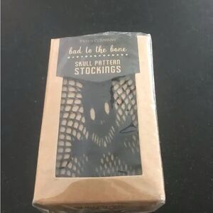 Two’s Company “Bad To The Bone” Halloween Fishnet Skull Pattern Stockings